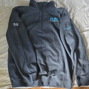 Sport-Tek Charcoal Zip-Up Men's Sweater